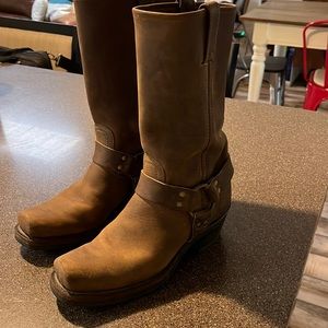 Frye Ladies Brown Biker Boots